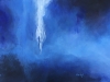 Ma Uyi Perception azulée acrylique sur toile 40 x 80 cm